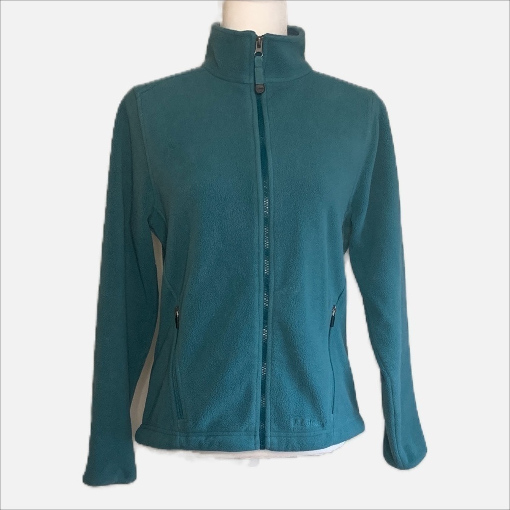 LL Bean Polartec Full Zip Moc Neck Jacket Size XS